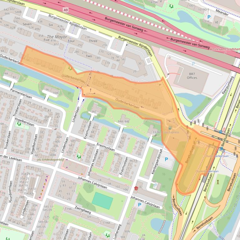 Kaart van postcodegebied 1185AG.