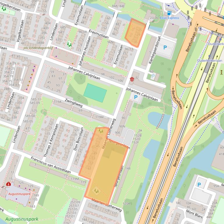 Kaart van postcodegebied 1185AK.