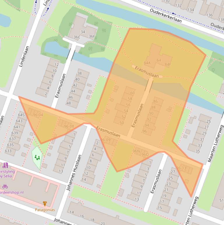 Kaart van postcodegebied 1185BJ.