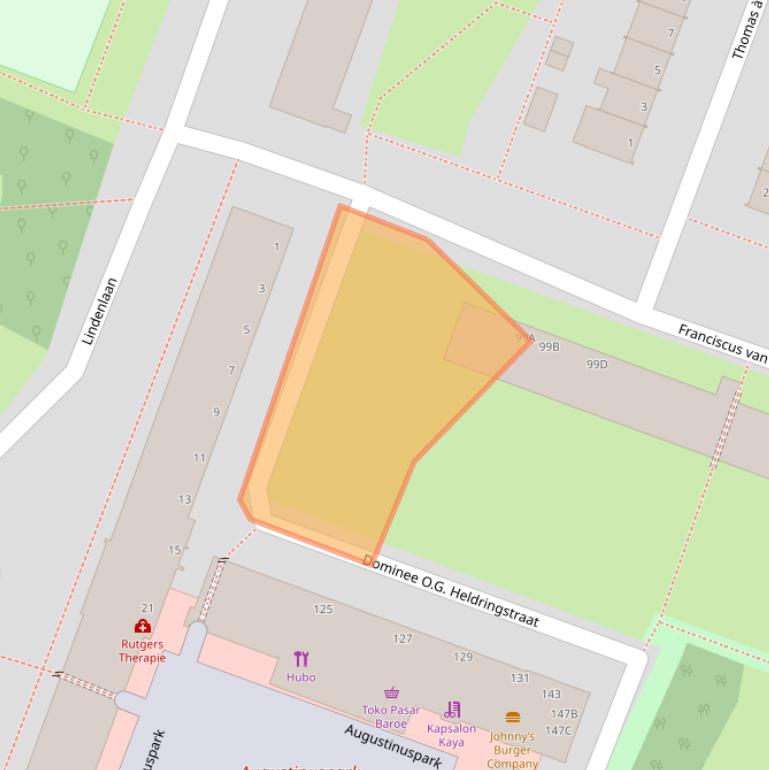 Kaart van postcodegebied 1185CE.