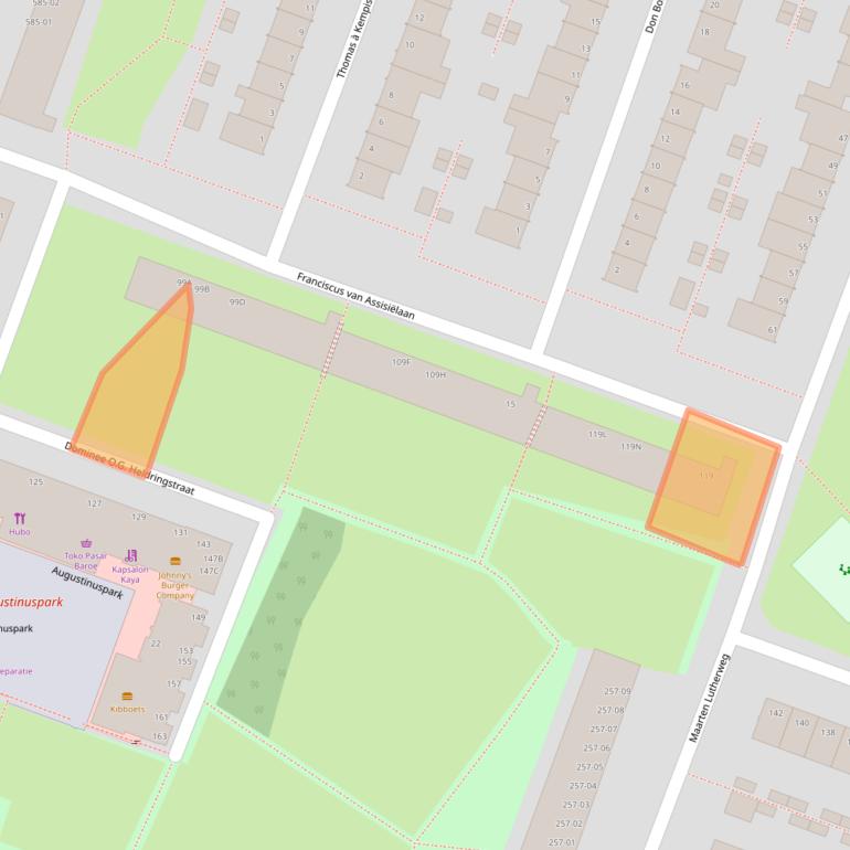 Kaart van postcodegebied 1185CG.