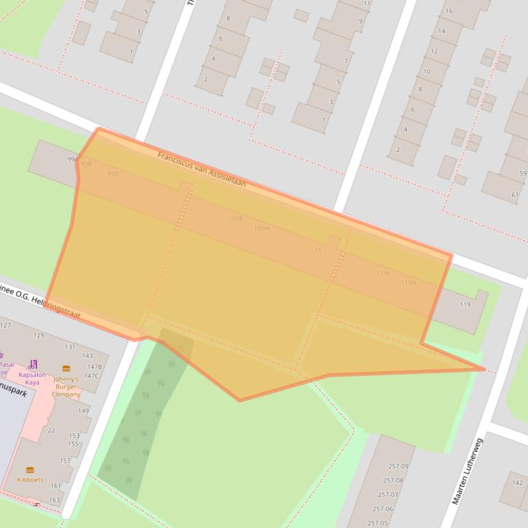 Kaart van postcodegebied 1185CH.