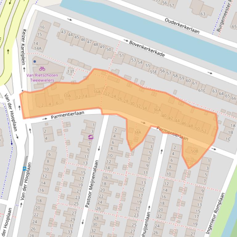 Kaart van postcodegebied 1185CW.