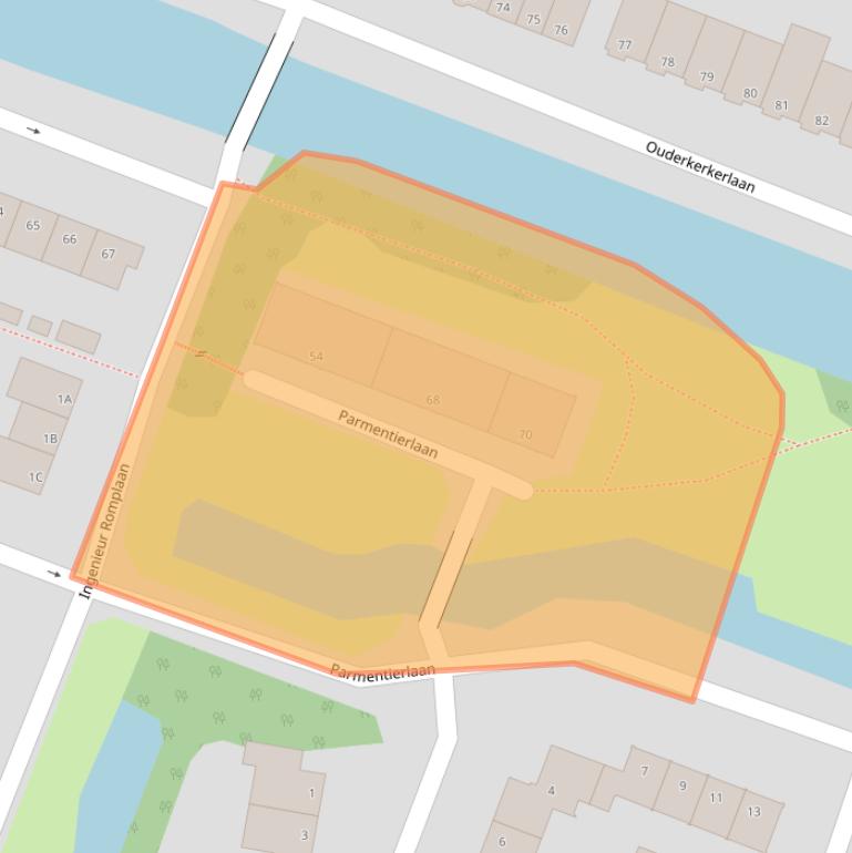 Kaart van postcodegebied 1185CX.