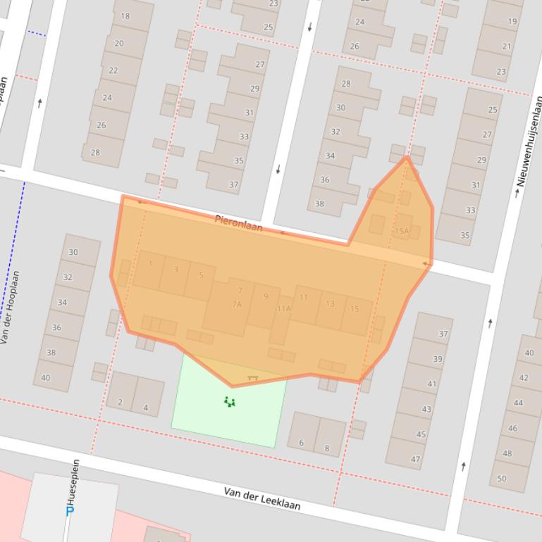 Kaart van postcodegebied 1185DV.