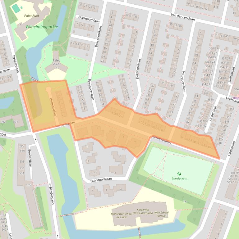 Kaart van postcodegebied 1185EE.