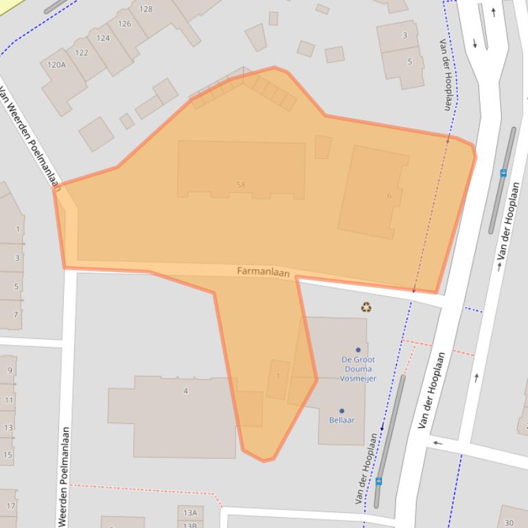 Kaart van postcodegebied 1185EL.