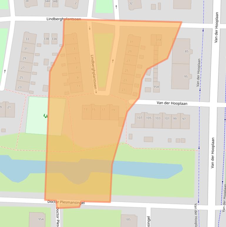 Kaart van postcodegebied 1185EP.