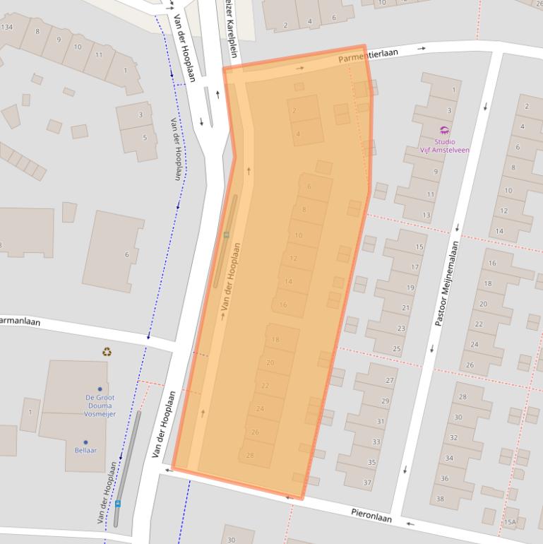 Kaart van postcodegebied 1185GD.