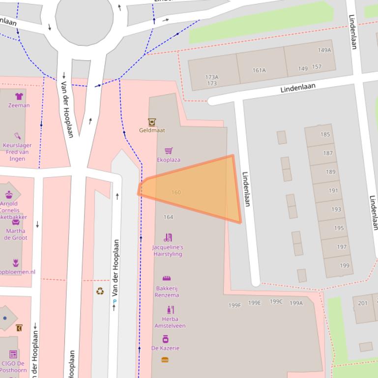 Kaart van postcodegebied 1185GJ.