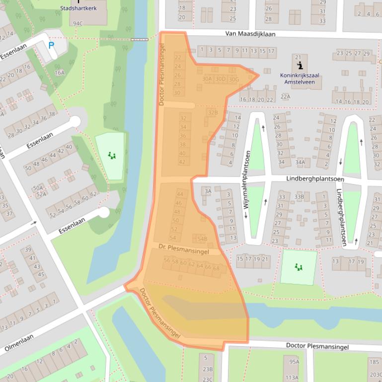 Kaart van postcodegebied 1185GZ.