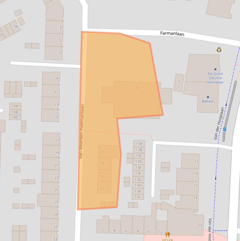 Kaart van postcodegebied 1185HB.