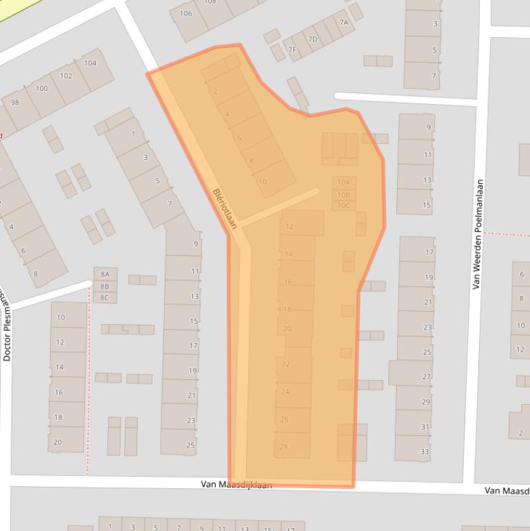 Kaart van postcodegebied 1185HG.