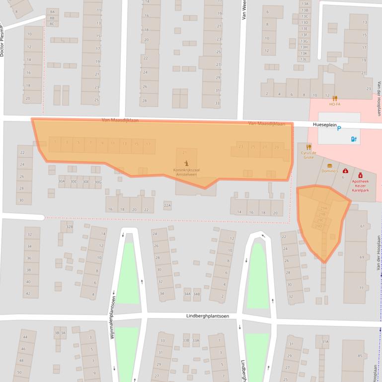 Kaart van postcodegebied 1185HJ.