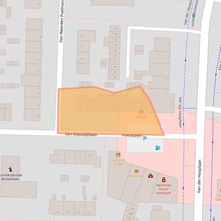 Kaart van postcodegebied 1185HK.