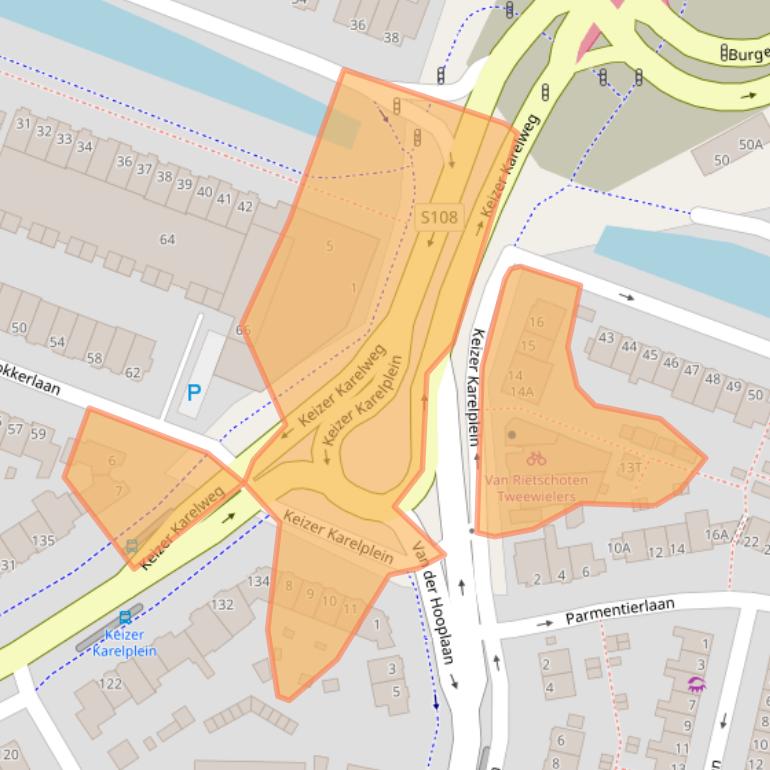 Kaart van postcodegebied 1185HL.