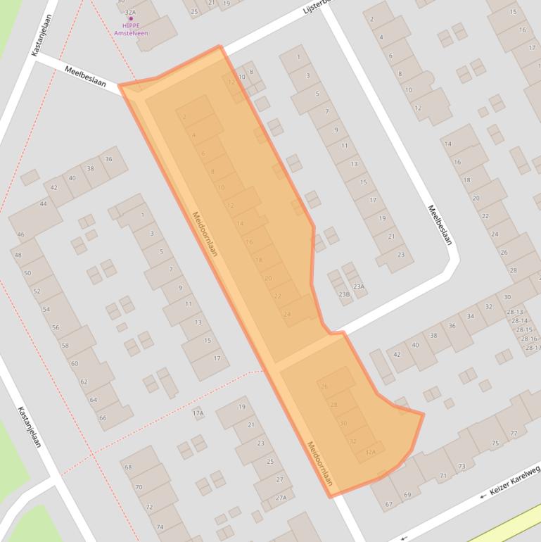 Kaart van postcodegebied 1185JX.