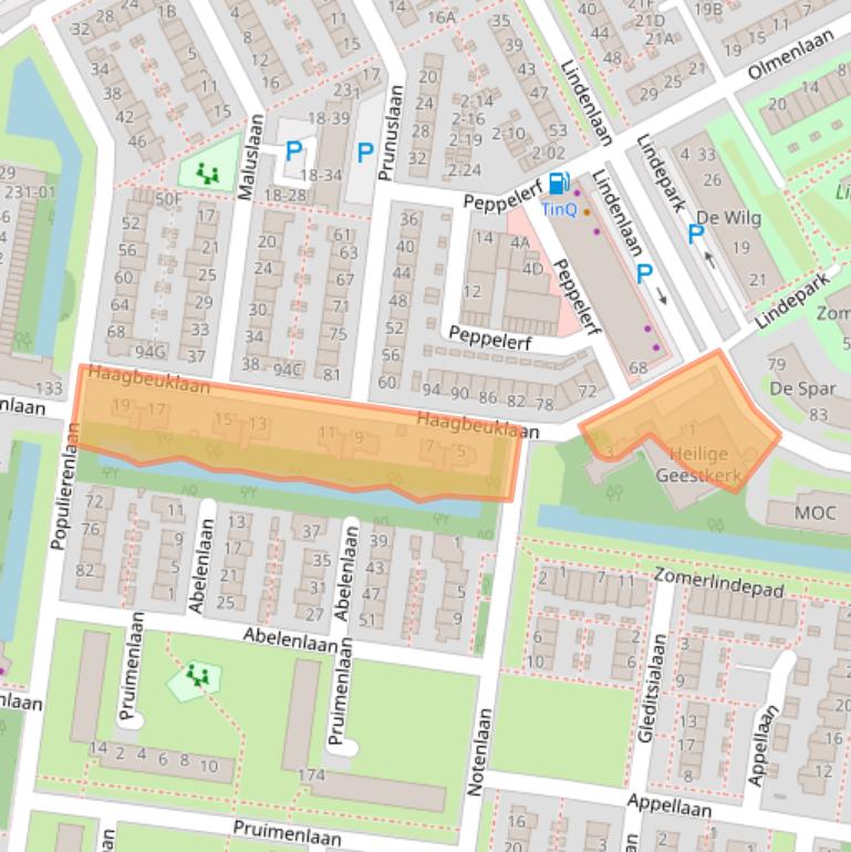 Kaart van postcodegebied 1185KK.