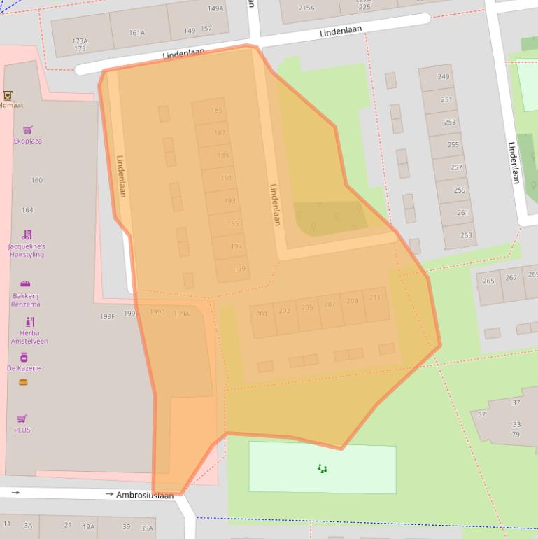 Kaart van postcodegebied 1185LH.