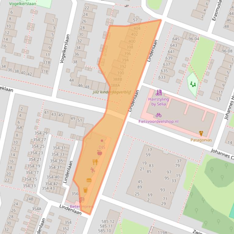 Kaart van postcodegebied 1185NM.