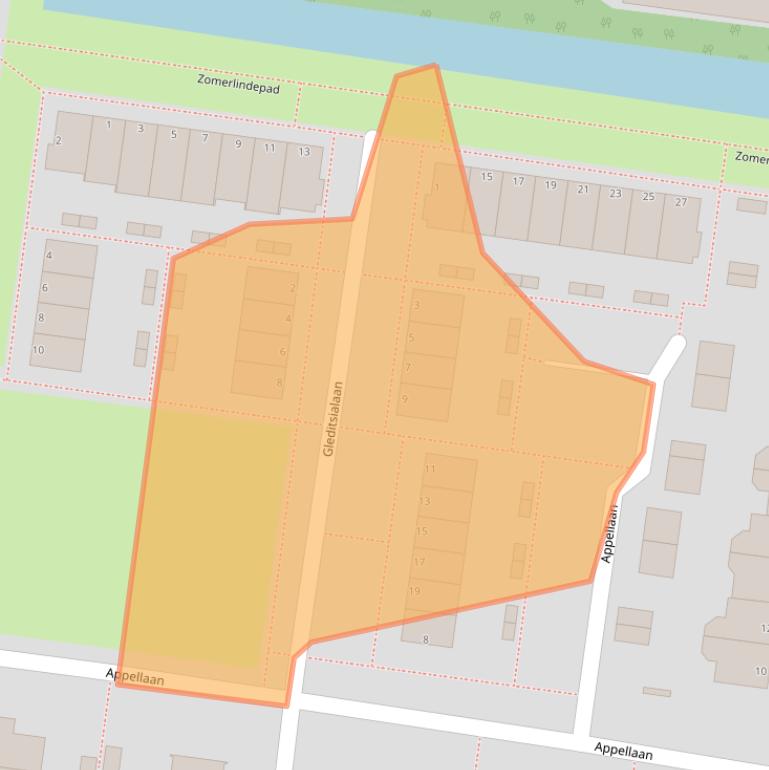 Kaart van postcodegebied 1185RB.