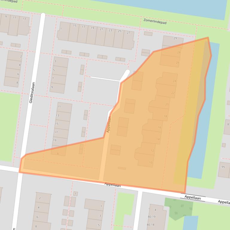 Kaart van postcodegebied 1185RJ.