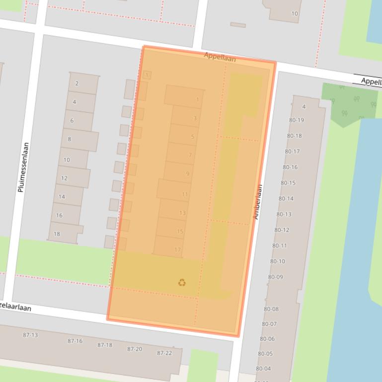 Kaart van postcodegebied 1185RK.