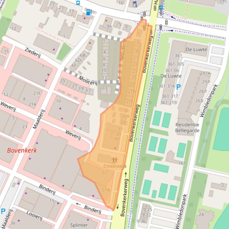 Kaart van postcodegebied 1185XA.