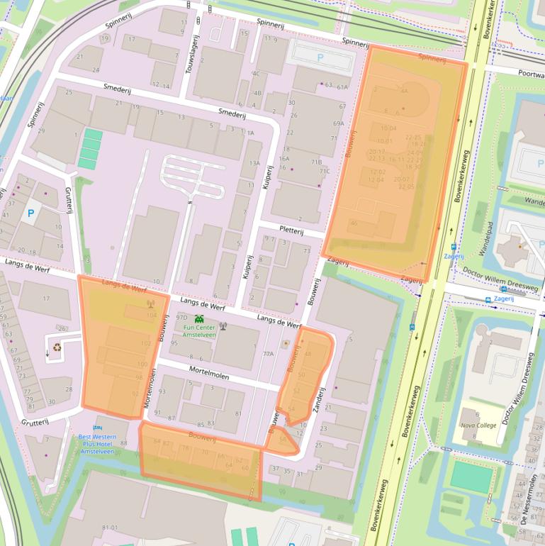 Kaart van postcodegebied 1185XX.