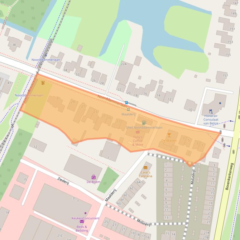 Kaart van postcodegebied 1185XZ.