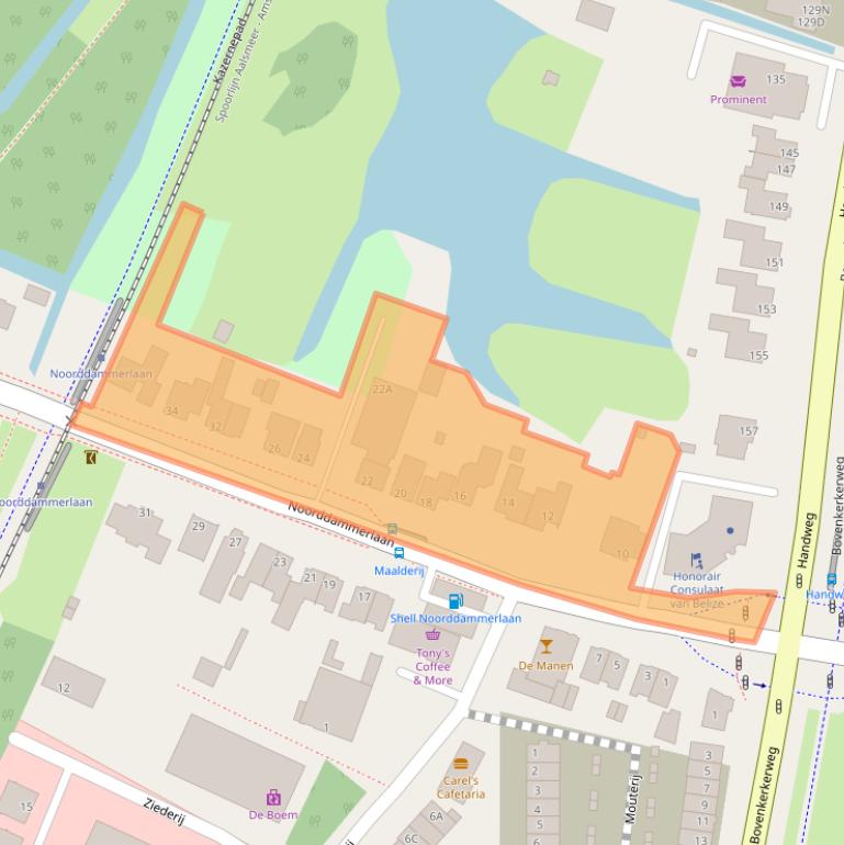 Kaart van postcodegebied 1185ZA.