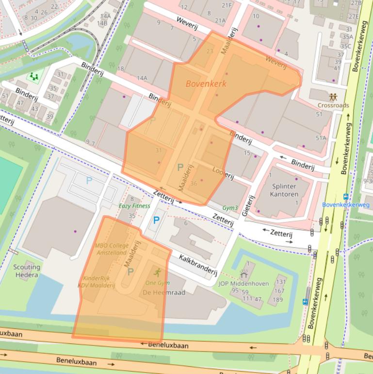 Kaart van postcodegebied 1185ZC.