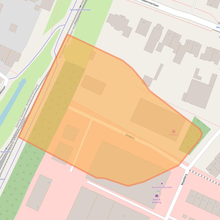 Kaart van postcodegebied 1185ZD.