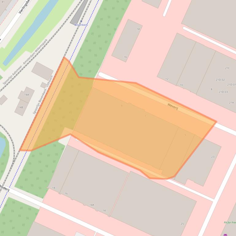 Kaart van postcodegebied 1185ZE.