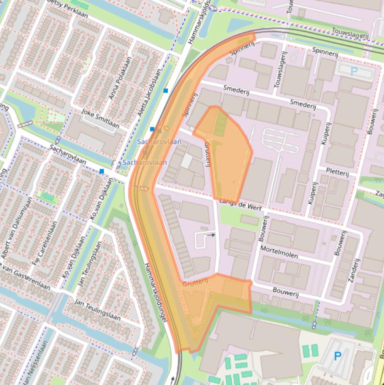 Kaart van postcodegebied 1185ZT.