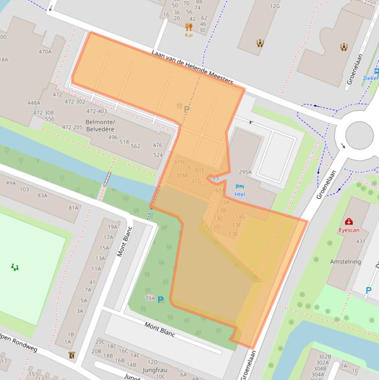 Kaart van postcodegebied 1186AC.