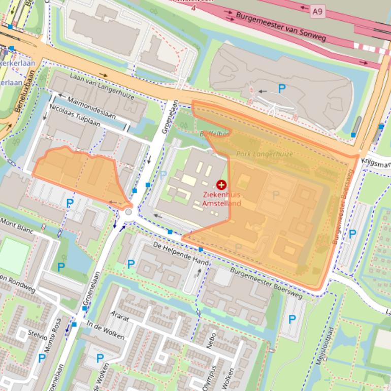 Kaart van postcodegebied 1186AM.