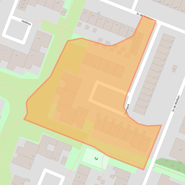 Kaart van postcodegebied 1186CB.