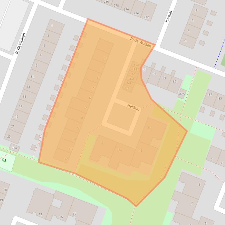 Kaart van postcodegebied 1186CD.