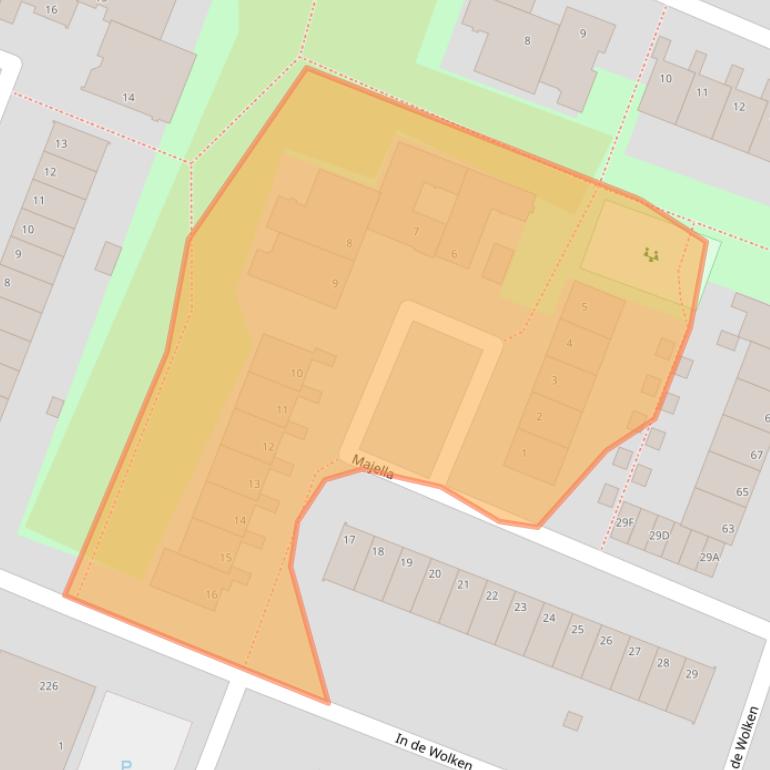 Kaart van postcodegebied 1186CE.
