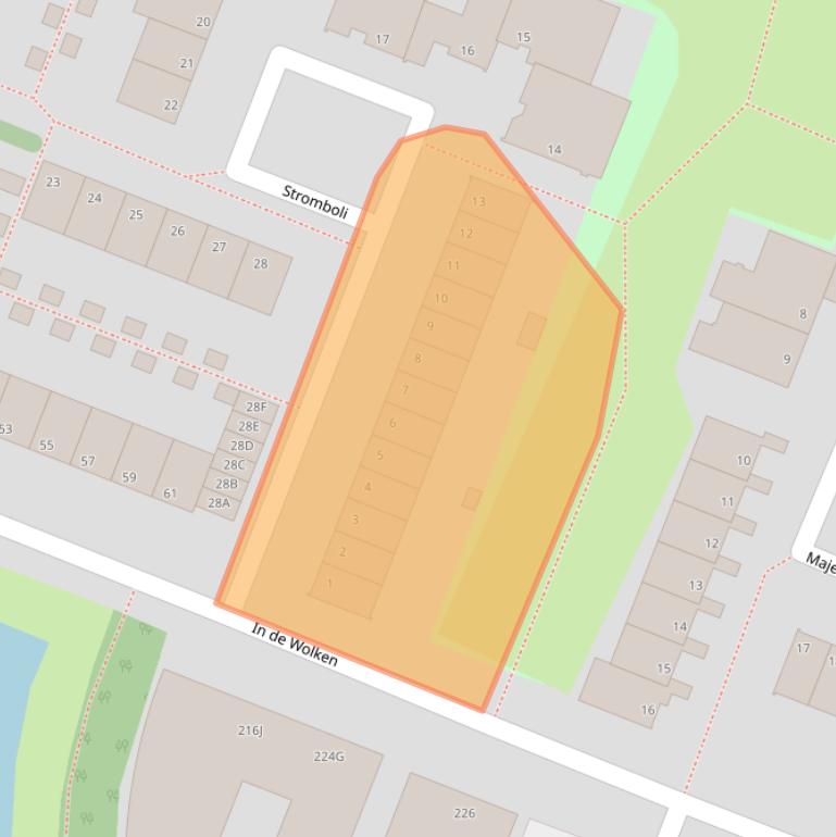 Kaart van postcodegebied 1186CH.