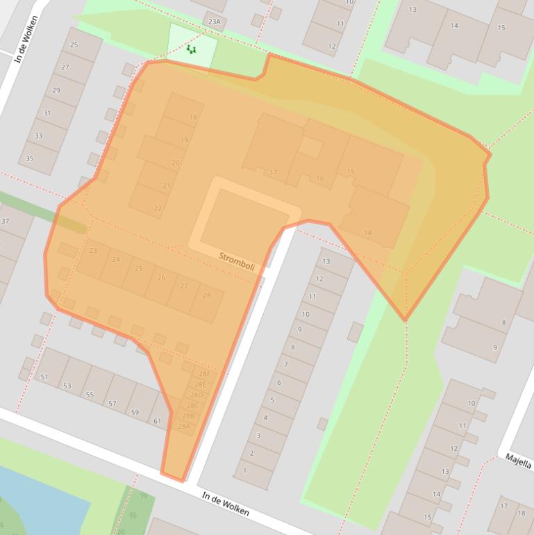 Kaart van postcodegebied 1186CJ.