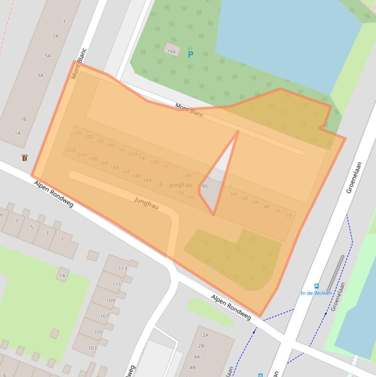 Kaart van postcodegebied 1186CP.