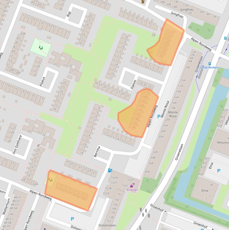 Kaart van postcodegebied 1186CX.