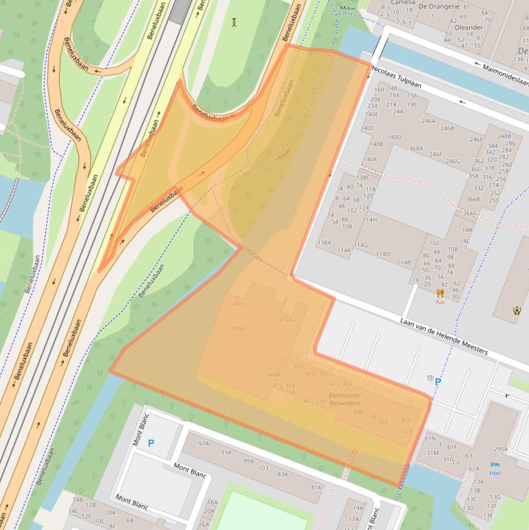 Kaart van postcodegebied 1186DJ.