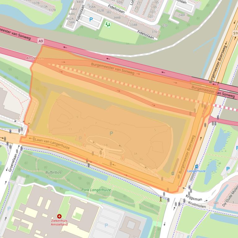 Kaart van postcodegebied 1186DS.