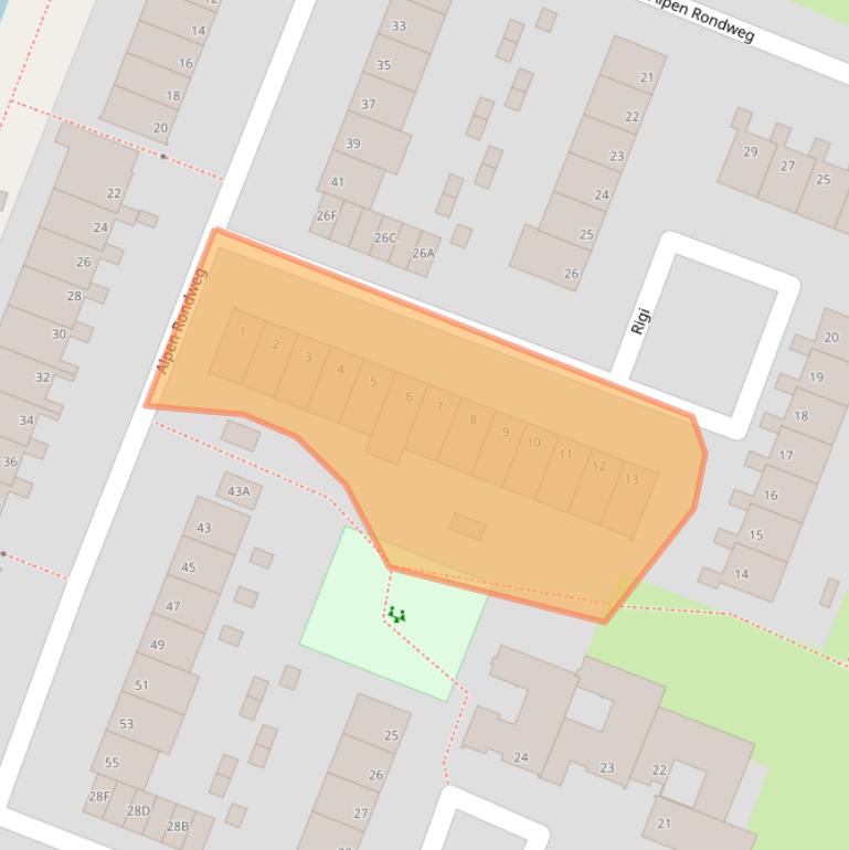 Kaart van postcodegebied 1186EH.