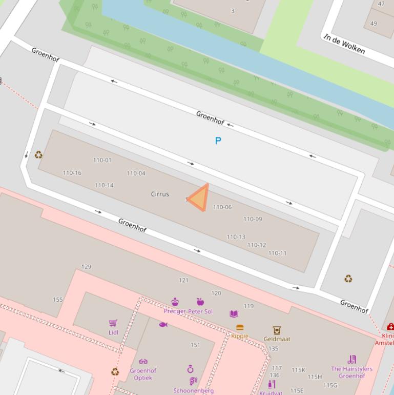 Kaart van postcodegebied 1186EP.