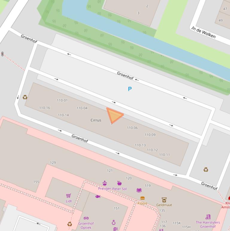 Kaart van postcodegebied 1186ER.