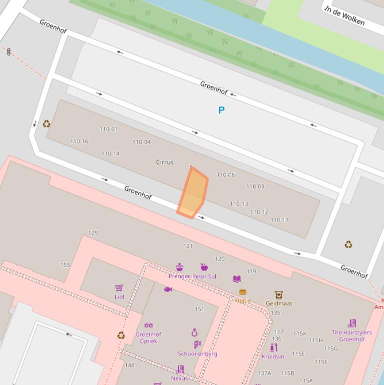 Kaart van postcodegebied 1186ES.